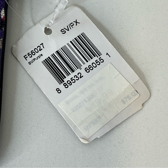 NWT Coach Bramble Rose Purple Leather Floral Print Wristlet Zip Closure - Picture 9 of 15